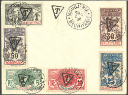 Lettre Taxe. Cad "Moudjeria", Sur N°1 + 2 + 4 + 5 + 7 + 8, Sur Enveloppe, 1906. - TB. - R - Altri & Non Classificati