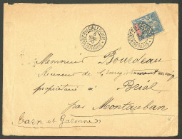 Lettre Cad "Nlle Calédonie/Boulouparis". No 46 Sur Enveloppe Pour Montauban, 1900. - TB - Other & Unclassified