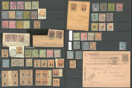 Collection. 1892-1912 (Poste), Entre Les N°36 Et 109 Dont Petites Variétés, Obl Choisies Dont Affranchissements Et Corr. - Other & Unclassified