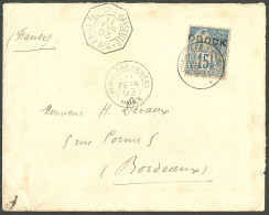 Lettre Cad "Corr.des Armées/Obock". No 15 Sur Lettre Pour Bordeaux, 1893. - TB. - RR - Other & Unclassified