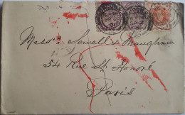 GRANDE-BRETAGNE - U.K. - Lettre (Enveloppe) Pour Paris Avec 3 Perforés F & C° - 3 Photos - Perforadas