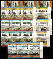 GRENADINES OF ST.VINCENT 1984 TRAINS STRIP OF 3 MI No 324-39 MNH VF!! - Treni