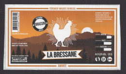 Etiquette De Bière Ambrée  -  La Bressane -  Brasserie Saint Clair à Montagnat  (01) - Cerveza