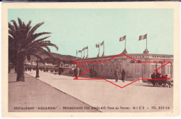 NICE. Restaurant "AQUARIUM". Promenade Des Anglais (Face Au FORUM). - Cafés, Hôtels, Restaurants