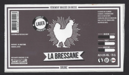 Etiquette De Bière Brune  -  La Bressane -  Brasserie Saint Clair à Montagnat  (01) - Bière