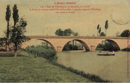 Villevêque Et Soucelles * CPA * Le Pont Sur Le Loir * Villageois * 1907 - Other & Unclassified