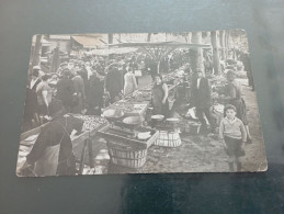 A5/7P-  LYON - CARTE PHOTO D'UN MARCHÉ QUAI ST-ANTOINE - Other & Unclassified