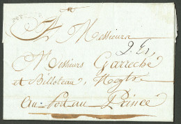 Lettre Port De P (Jamet N°2). Lettre Avec Texte Daté Du 29 Août 1781 Pour Port Au Prince. TB - Haiti