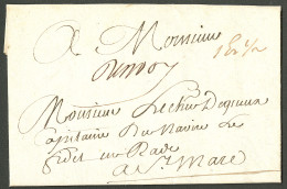 Lettre Petit Goave. Lettre Avec Texte Daté De Petit Goave Le 21 Janvier 1755 Pour Un Capitaine De Navire En Rade à Saint - Haiti