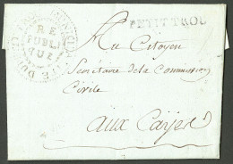 Lettre Petit Trou (Jamet N°2), Cachet "Municipalité Du Petit Trou/République" (Jamet, Franchise N°3). Lettre Avec Texte  - Haití