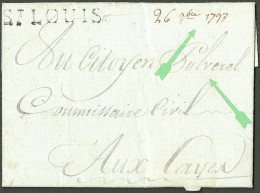 Lettre St Louis (Jamet N°8) + "26 9bre 1793". Lettre Avec Texte D'un Détenu à La Prison De Saint Louis, Adressée En Fran - Haïti