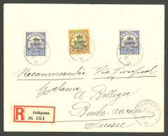 Lettre Cad "Atakpame". Nos 25(2) + 26 Sur Enveloppe Recommandée Pour La Suisse, 1916. - TB. - Other & Unclassified