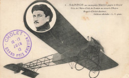 Cholet Grand Prix D'aviation Juin 1912 * CPA * Aviateur Roland GARROS Sur Avion Monoplan Blériot * Garros * + CACHET - Cholet