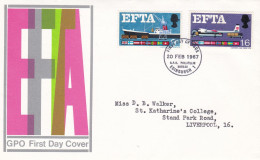 GB Engeland EFTA FDC 1967 Edinburgh - 1952-1971 Dezimalausgaben (Vorläufer)