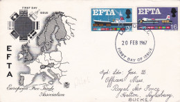 GB Engeland EFTA FDC 1967 Edinburgh Phosfor - 1952-71 Ediciones Pre-Decimales