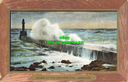 R598718 Aberdeen. Storm At The Breakwater. Frame Cards. Lindsay Record Series - Welt