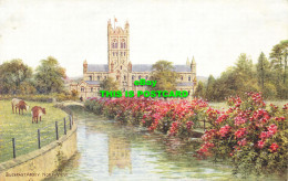 R598336 Buckfast Abbey. North View. J. Salmon. Water Colour - Welt