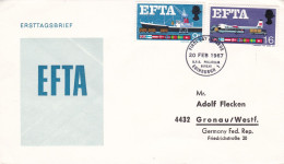 GB Engeland EFTA FDC 1967 Edinburgh - 1952-1971 Pre-Decimale Uitgaves