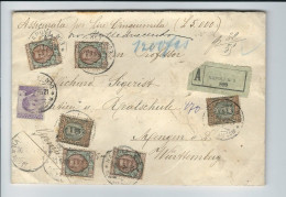 1926 , 10 Lire , 3 Stamps ! Value Cover To Germany Rare ! - Marcophilia