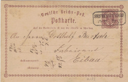 Ganzsache 1/2 Groschen - Seifhennersdorf 1873 > Bartsch Eibau - Briefkaarten