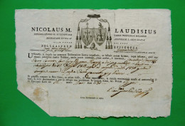 D-IT Bolla 1831 POLICASTRO (SALERNO) Vescovo Nicolaus M. Laudisius - Historische Dokumente