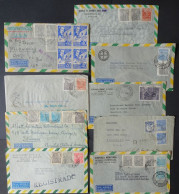 1938-54 Lot De 62 Lettres : 48L Pour Les USA Et 14L Pour L'Allemagne; Voir Détail - Colecciones & Series