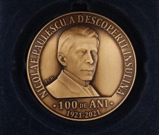 NICOLAE PAULESCU / INSULIN - RARE MEDAL (ROMANIA) - NOBEL, MEDICINE - Otros & Sin Clasificación