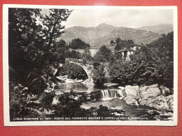 Cartolina - Corio Canavese - Ponte Sul Torrente Malone E Cappella Consolata 1939 - Autres & Non Classés