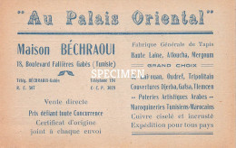 Carte Au Palais Oriental - Maison Béchraoui - Fabrique De Tapis - Tunesia - Tunisie