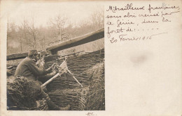 Carte Photo Militaria 1915 * Ww1 Guerre 14/18 War * Mitrailleuse Française - War 1914-18