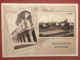 Cartolina - Castellazzo Bormida ( Alessandria ) - Municipio - Panorama - 1940 - Alessandria