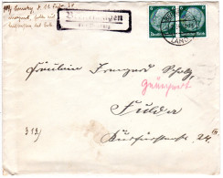 DR 1934, Landpoststempel BREITENHAGEN über Bernburg Auf Brief M. 2x6 Pf. - Briefe U. Dokumente