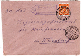 1946, Landpost Stpl. 20 BURGDORF über Lebenstedt Auf Brief M. 24 Pf. - Cartas & Documentos