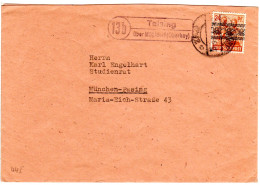 1946, Landpost Stpl. 13b TEISING über Mühldorf Auf Brief M. 24 Pf. - Lettres & Documents