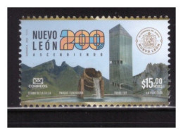 2024 MÉXICO ESTADO  NUEVO LEÓN MNH 200 ANNIV. STATE OF NUEVO LEON LA SILLA HILL, FUNDIDORA PARK, TOWER TOP, THE HUASTECA - Messico