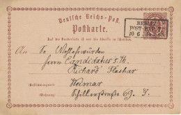 Ganzsache 1/2 Groschen - Berlin Post-Expedit 1873 > Weimar - Tarjetas