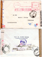 Italien 1943, Monza Freistempel Molini E Silos Auf Zensur Brief N. Liechtenstein - Non Classés