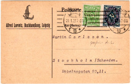 DR 1923, 40+50 Pf. M. Perfin Firmenlochung Auf Karte V. Leipzig - Lettres & Documents