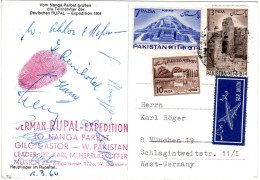 Pakistan 1964, Karte V. D. German Rupal Expedition M. Unterschriften  - Asia (Other)