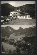 AK Kreuth / Tegernsee, Pension Gästehaus Deininger Am Kirchberg 22, Gesamtansicht Mit Bergpanorama  - Tegernsee