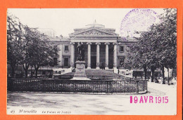 35016 / MARSEILLE (13) Le Palais De JUSTICE 1915 à Marius BOUTET Port-Vendres N°49 - The Canebière, City Centre