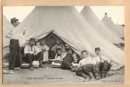 35323 / CAMP D'AUVOURS Sarthe Clairon Intérieur Tente Militaire Au Repos Militaria 1910s Edition LAFONTAINE - Otros & Sin Clasificación