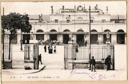 35232 / LE MANS  Sarthe La GARE Chemin De Fer 27.11.1904  à DAVERDIN Négociant La Fere Aisne - LEVY J.B N°6 Cptrain - Le Mans