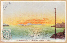 35125 / MARSEILLE TLes îles Du FRIOUL Coucher De Soleil 1906 à Paul RIPAUX Montargis-MARLIERE 29 - Festung (Château D'If), Frioul, Inseln...