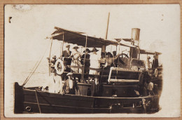 35126 / Rare MARSEILLE SAINT-MANDRIER Carte-Photo 1910s Bâteau Vapeur Laison Avec Château D'IF Cpbat - Kasteel Van If, Eilanden…