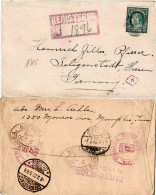 DR 1922, Bahnpost-L3 BPA 10 Köln-Deutz Rs. Auf Reko Brief M. USA 15 C. - Autres & Non Classés