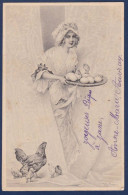 CPA 1 Euro Animaux Illustrateur Femme Woman Art Nouveau écrite Prix De Départ 1 Euro - 1900-1949