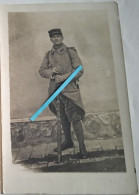 1916 Dreux Fantassin 101eme RI Régiment Infanterie Capote Poiret Pantalon Velours Tranchées Ww1 Poilu 14 18 Photo - Krieg, Militär