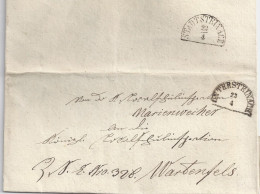 Bayern 1858, HKS Untersteinach Auf Brief V. Marienweiher N. Wartenfels. #2070 - Briefe U. Dokumente