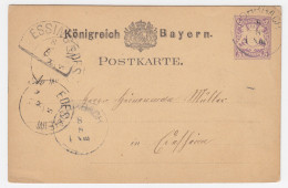 Bayern 1880, HKS ESSINGEN  Auf Ganzsache N. Edesheim M. K1 Rohrbach. #220 - Briefe U. Dokumente